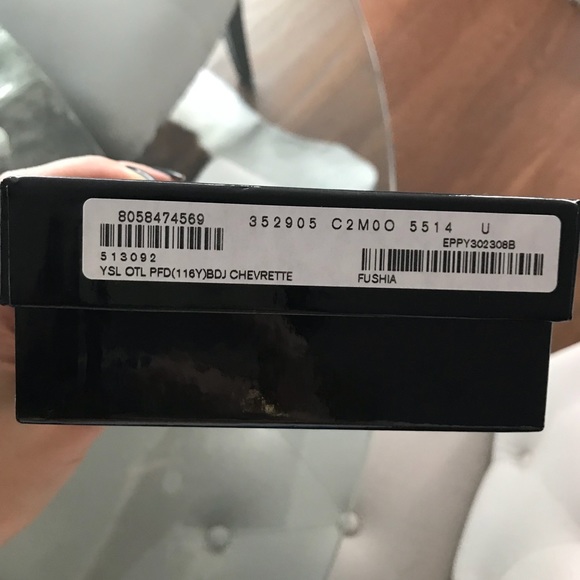 Saint Laurent Belle du Jour wallet in Fuchsia - Picture 7 of 8